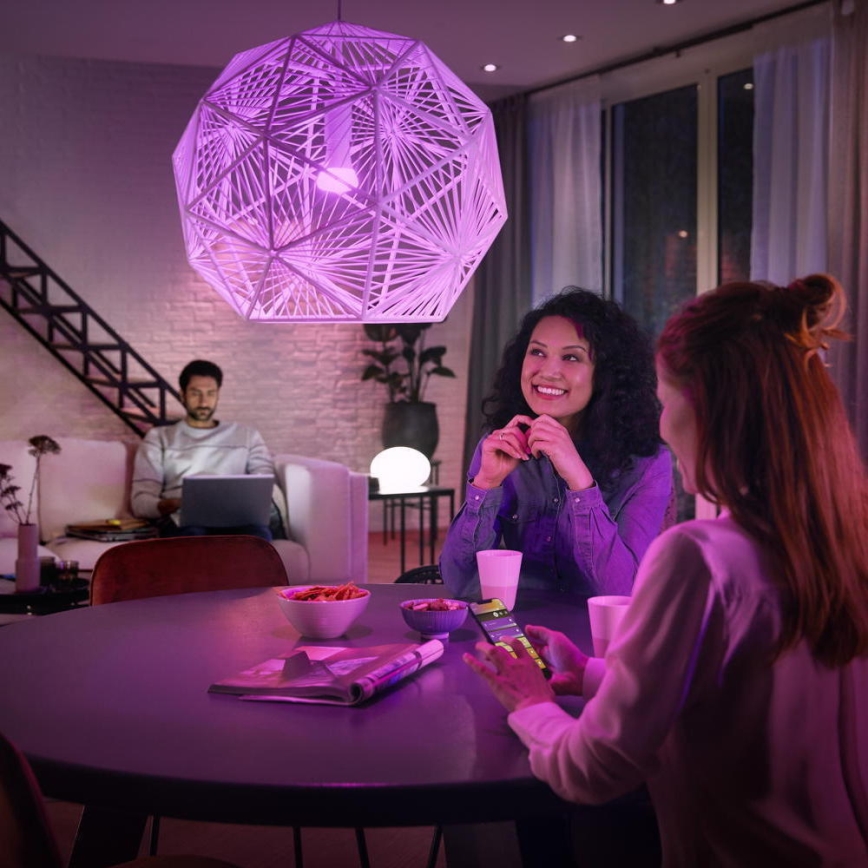Базовий набір Philips Hue WHITE AND COLOR AMBIANCE 3xE27/9W 2000-6500K + Hue bridge та диммерний вимикач