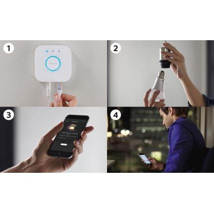 Стартовый комплект Philips Hue STARTER KIT WHITE STARTER KIT 3xE27/9W + устройство для подключения