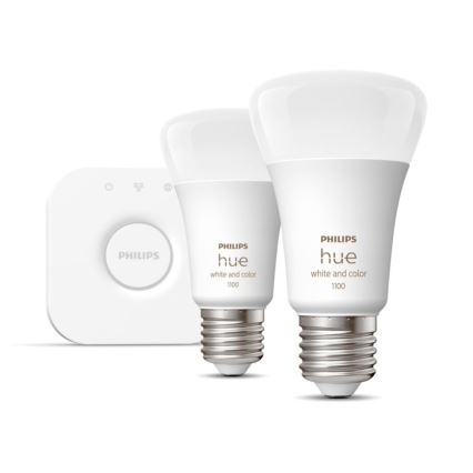 Стартовый комплект Philips Hue White and Color Ambiance 2xE27/9W/230V 2000-6500K + Hue Bridge