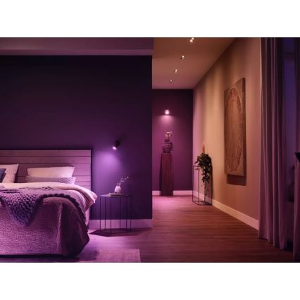 Стартовый комплект Philips Hue WHITE AND COLOR AMBIANCE — 3×GU10, 4,2 Вт / 230 В, 2200–6500 K + Hue Bridge