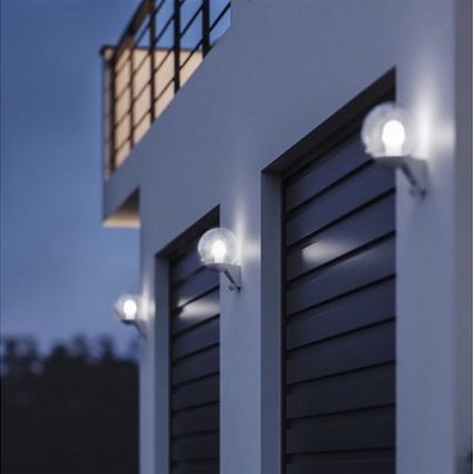 STEINEL 005917 - Уличный настенный светильник с датчиком L585S 1xE27/60W белый IP44