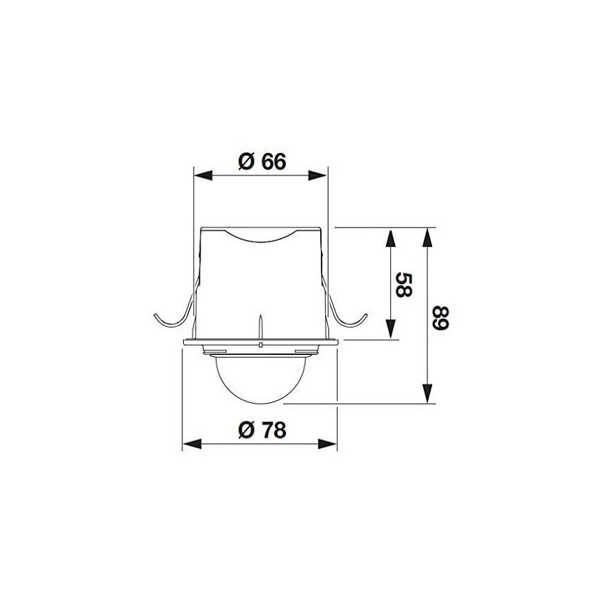 STEINEL 032852 - Вбудований зовнішній датчик руху IS360-1DE чорний IP54