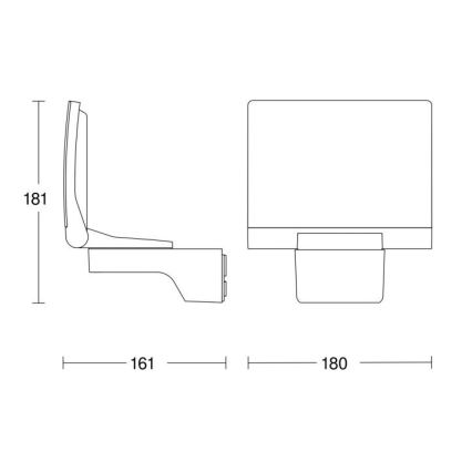 STEINEL 033095 - Світлодіодний прожектор XLED home 2 SL LED/13W/230V IP44