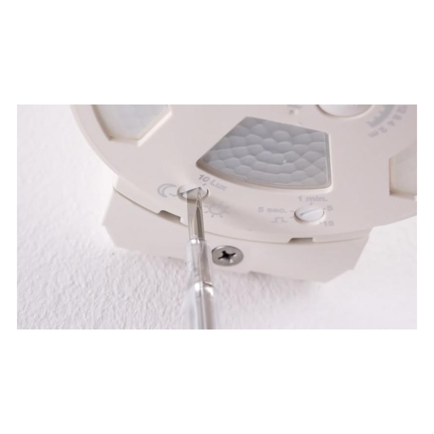 STEINEL 034955 - Уличный датчик движения SenslQ S белый IP54 + дистанционное управление