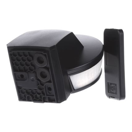 STEINEL 034979 - Вуличний датчик руху SenslQ S чорний IP54 + пульт дистанційного керування