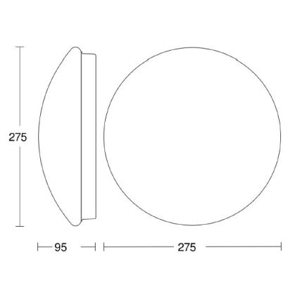 STEINEL 035105 - Світлодіодне освітлення у ванній кімнаті з датчиком RS 16 LED G LED/9,5W/230V IP44