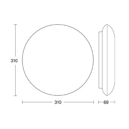 Steinel 035440 - Светодиодный уличный потолочный светильник с датчиком QUATTRO LED/10W/230V IP54