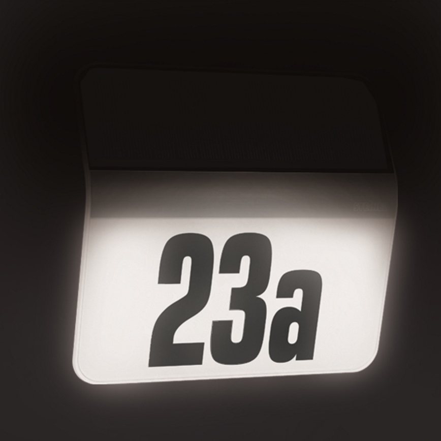 STEINEL 035730 - Світлодіодний сонячний номер будинку XSolar LH-N LED/0,03W IP44 2500 mAh