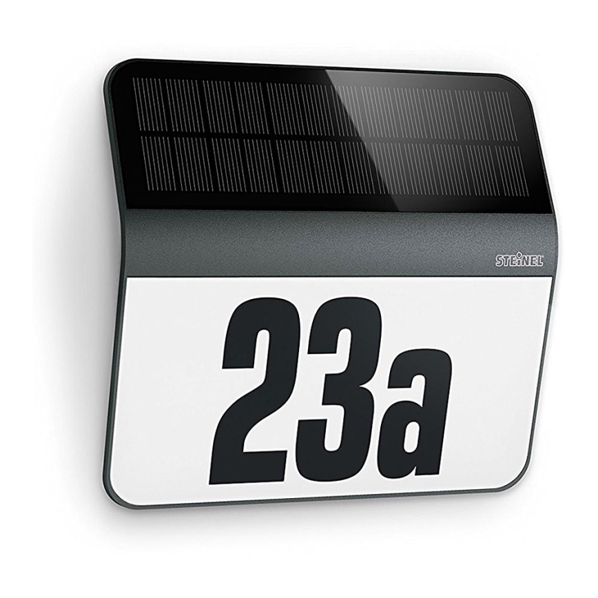 STEINEL 035730 - Номер дома со светодиодной подсветкой на солнечной батарее XSolar LH-N LED/0,03W IP44