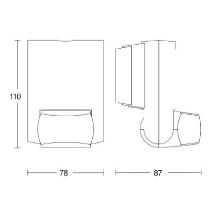 Steinel 035761 - Уличный инфракрасный датчик IS 130-2 антрацит IP54