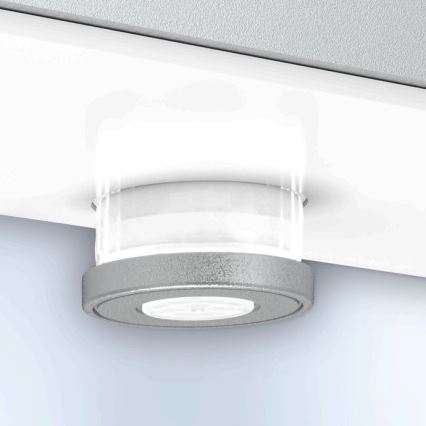 Steinel 052652 - Світильник на сонячній батареї з LED та сенсором XSolar SOL-O LED/1,5W 2x2000mAh IP44 сріблястий