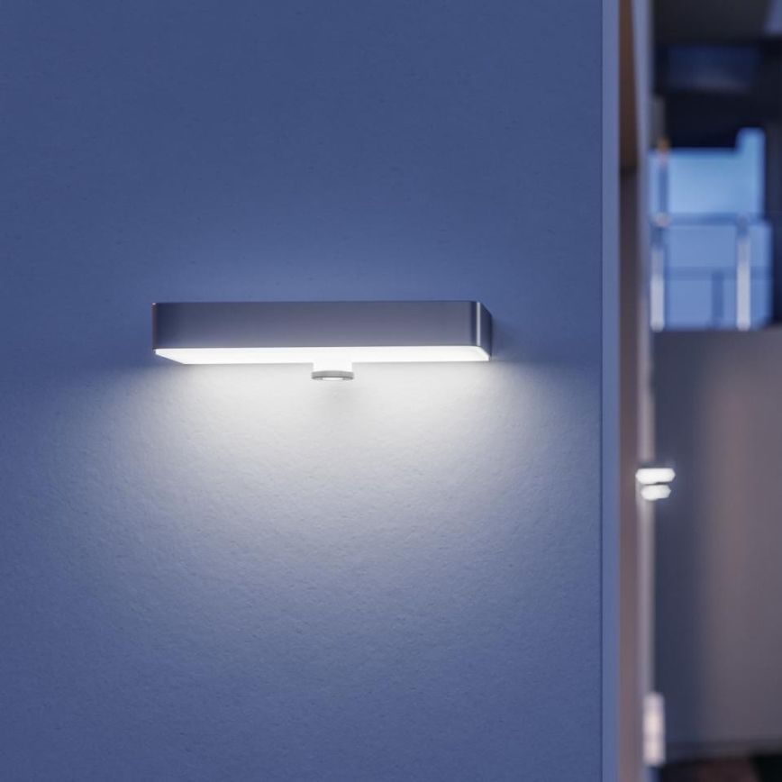 Steinel 052652 - LED Світильник на сонячній батареї з сенсором XSolar SOL-O LED/1,5W 2x2000mAh IP44 срібний