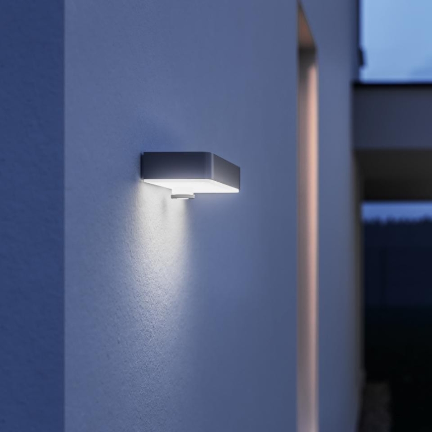 Steinel 052652 - LED Світильник на сонячній батареї з сенсором XSolar SOL-O LED/1,5W 2x2000mAh IP44 срібний
