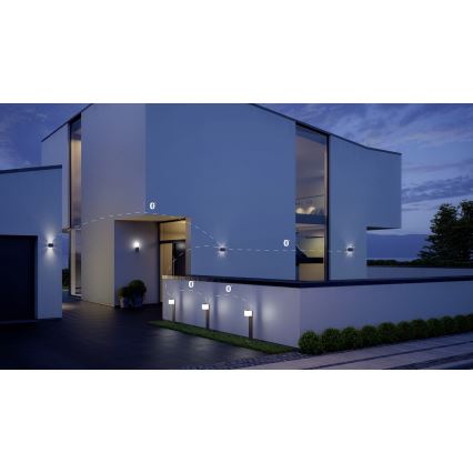 Steinel 055486 - Світлодіодний вуличний світильник з датчиком CUBO LED/9,5W/230V IP44 срібний