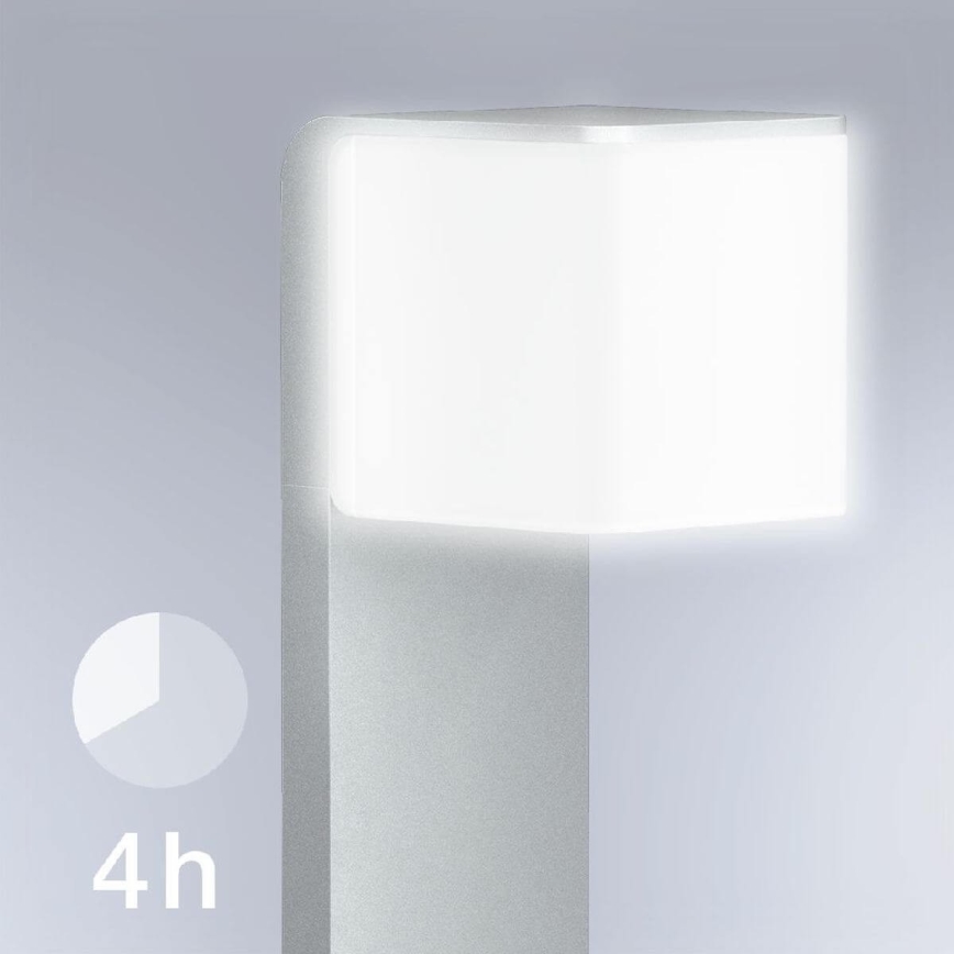Steinel 055486 - Світлодіодний вуличний світильник з датчиком CUBO LED/9,5W/230V IP44 срібний
