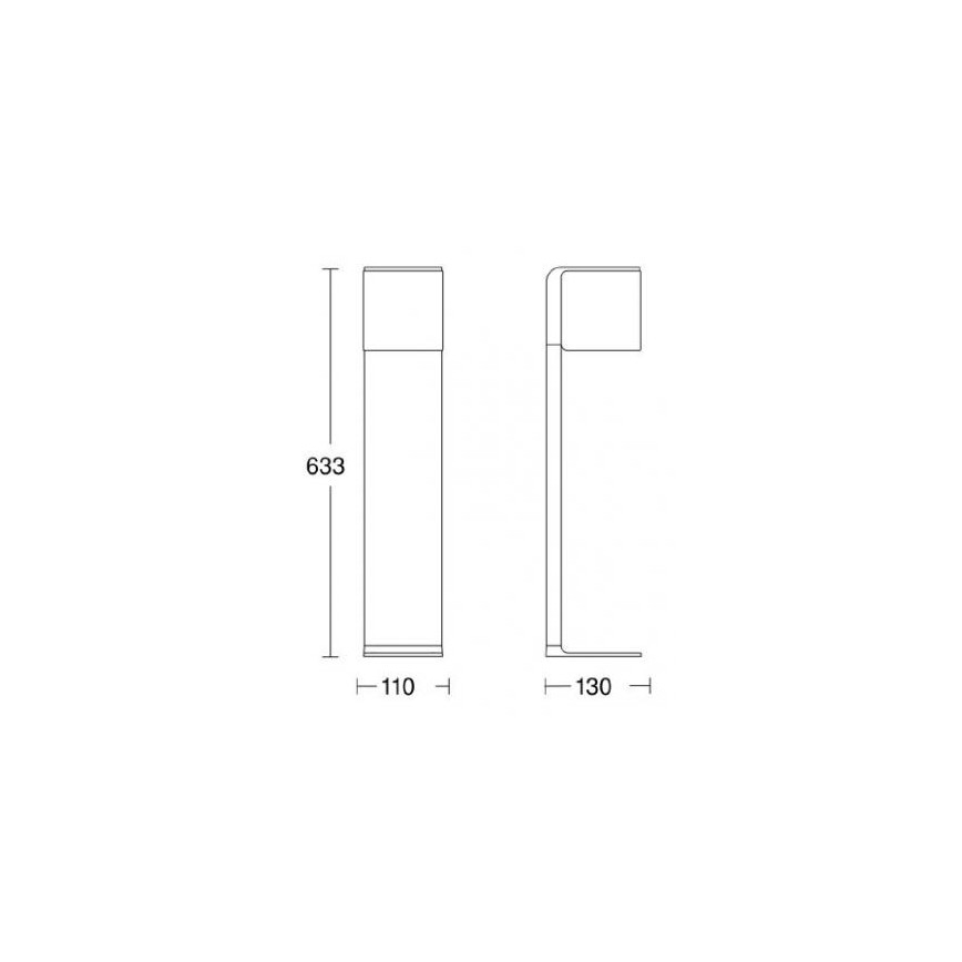 Steinel 055486 - Світлодіодний вуличний світильник з датчиком CUBO LED/9,5W/230V IP44 срібний