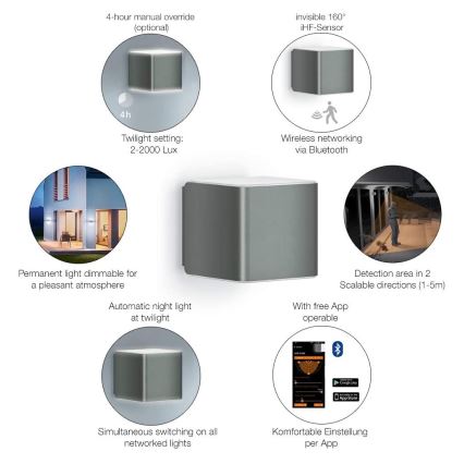 Steinel 055530 - Вуличний світлодіодний світильник з датчиком L 840 LED/9,5W/230V IP44 антрацит