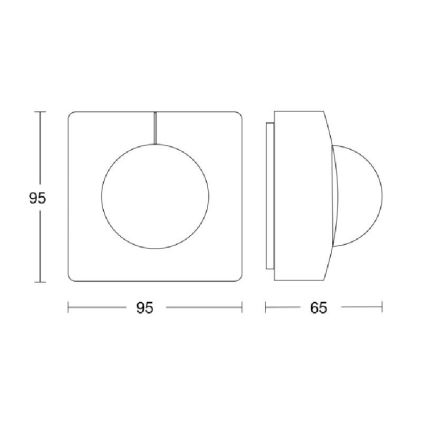 Steinel 057275 - Датчик движения IS 345 DALI-2 IPD IP54 квадратный белый