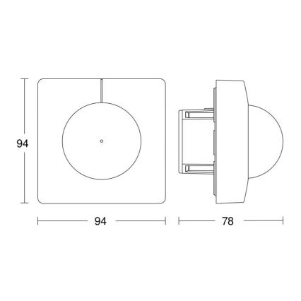 Steinel 057282 - Датчик движения IS 345 DALI-2 IPD квадратный белый