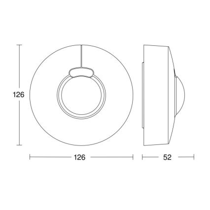 Steinel 057329 - Датчик движения HF 3360 DALI-2 IP54 круглый белый