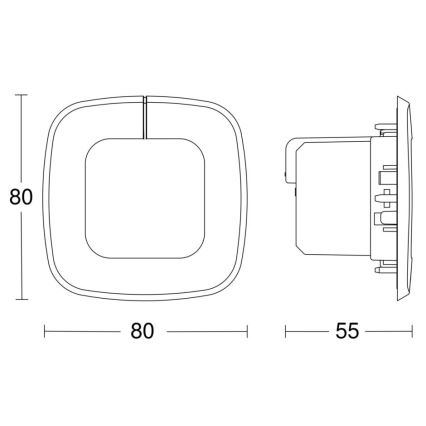 Steinel 057510 - Датчик присутності IR Quattro SLIM XS 4м DALI-2 білий