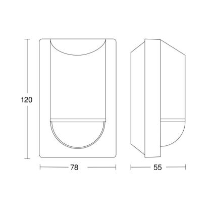 Steinel 057664 - Уличный инфракрасный датчик IS 2180-2 230V IP54 антрацит