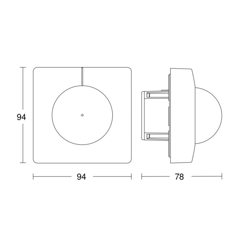 Steinel 058173 - Датчик руху IS 3360 KNX прямокутний білий