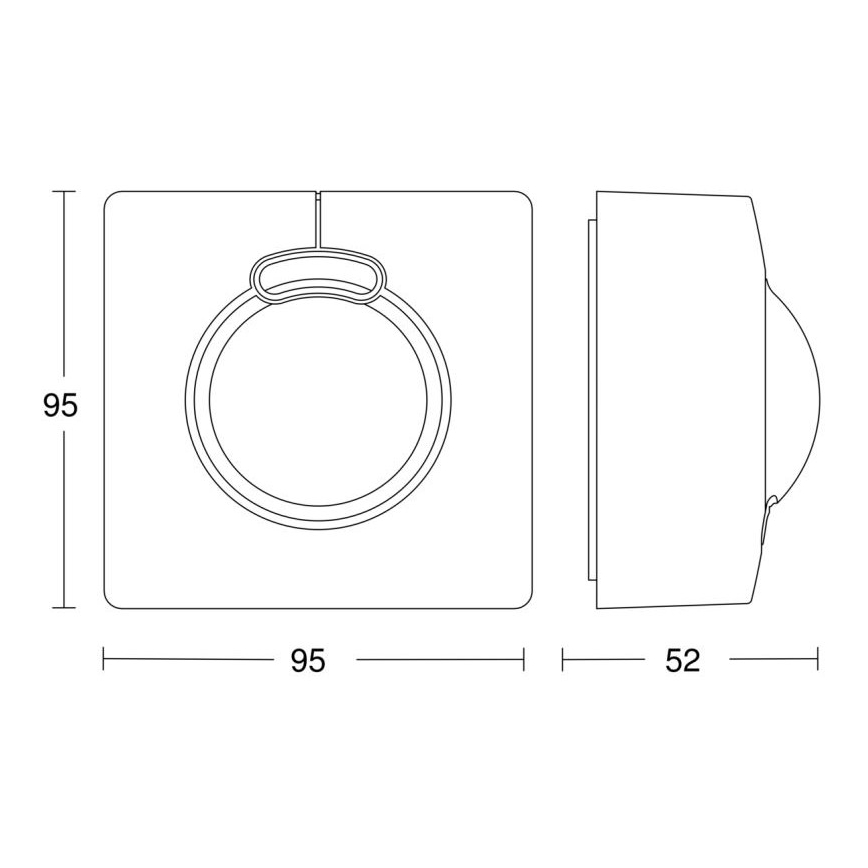 Steinel 058210 - Датчик руху HF 3360 V3 KNX IP54 квадратний білий
