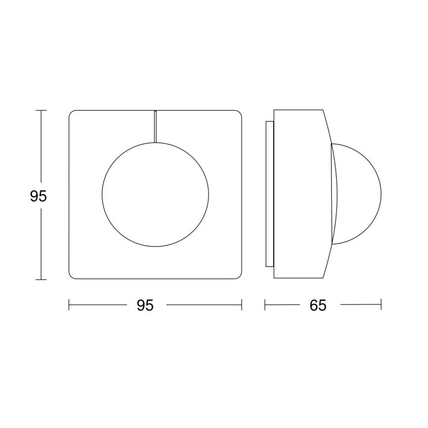Steinel 058258 - Датчик руху IS 345 V3 KNX IP54 прямокутний білий
