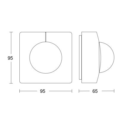Steinel 058258 - Датчик руху IS 345 V3 KNX IP54 прямокутний білий