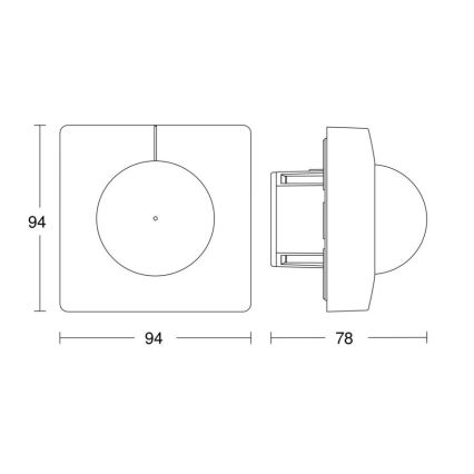 Steinel 058265 - Датчик движения IS 345 V3 KNX квадратный белый