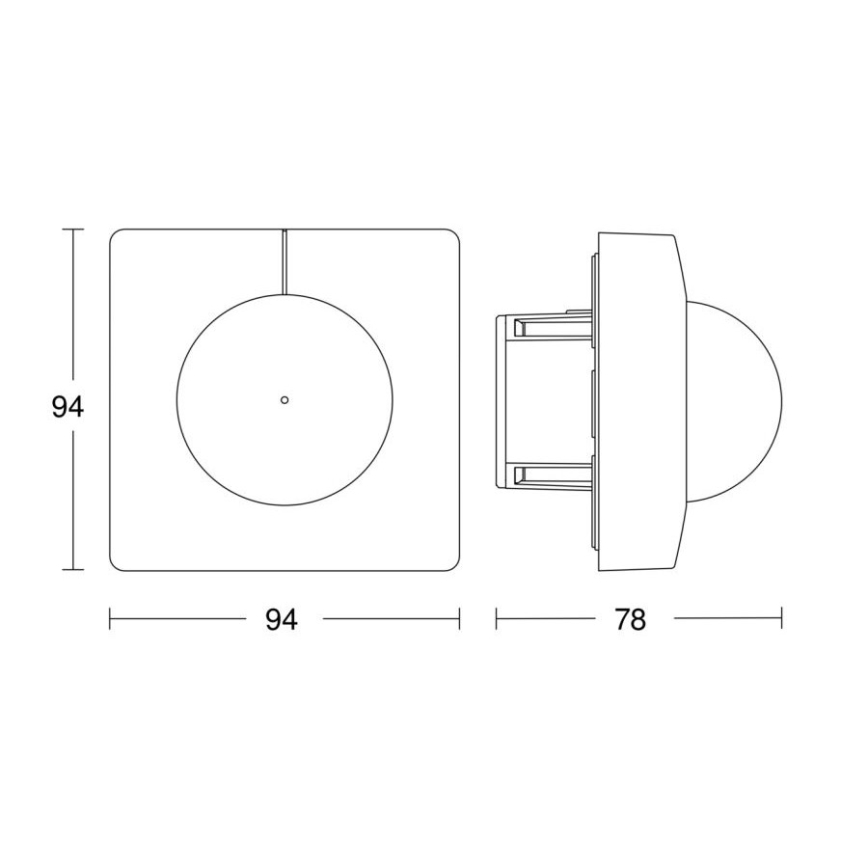 Steinel 058265 - Датчик руху IS 345 V3 KNX прямокутний білий