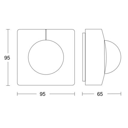 Steinel 058296 - Датчик движения IS 345 MX Highbay V3 KNX IP54 квадратный белый