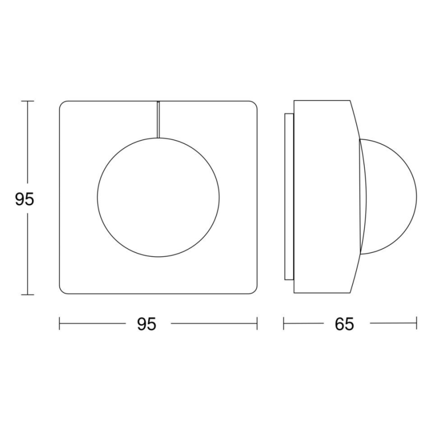 Steinel 058296 - Датчик руху IS 345 MX Highbay V3 KNX IP54 квадратний білий