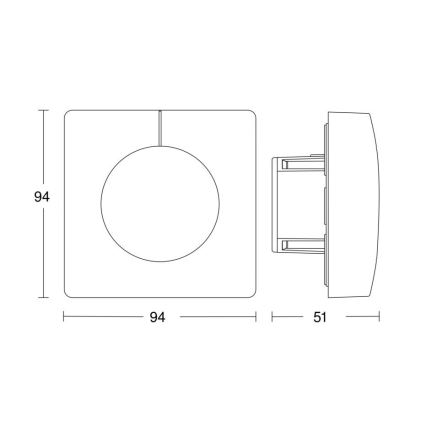 Steinel 058326 - Датчик света Dual V3 KNX круглый белый