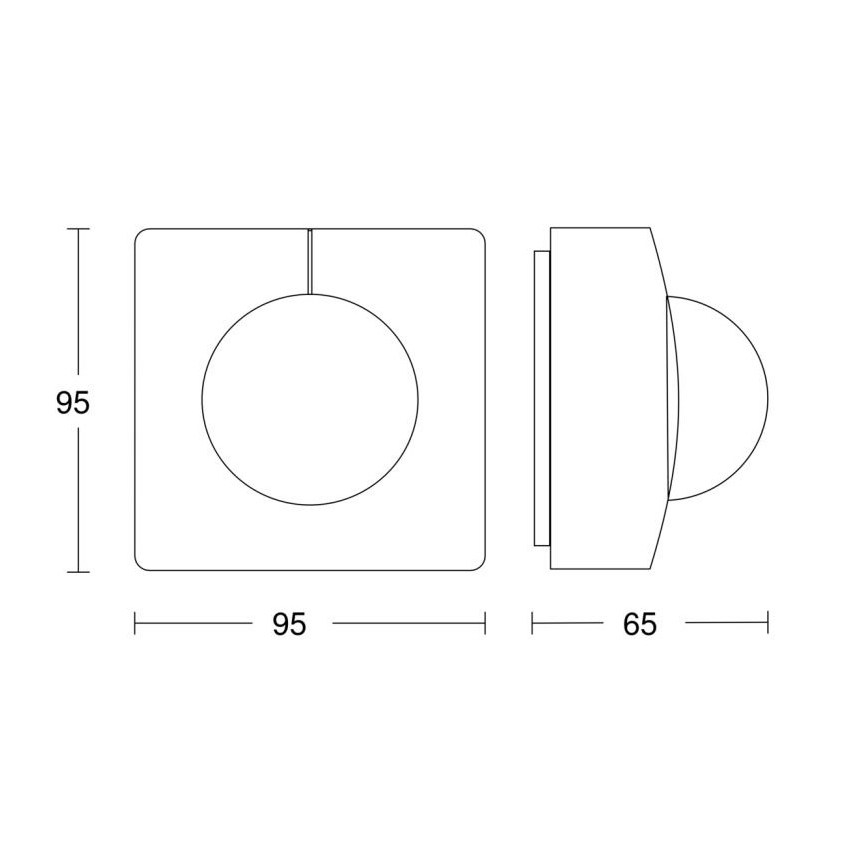 Steinel 058364 - Датчик руху IS 3360 MX Highbay V3 KNX IP54 квадратний білий