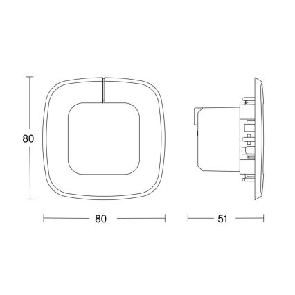 Steinel 058500 - Датчик присутствия IR Quattro SLIM XS V3 KNX белый