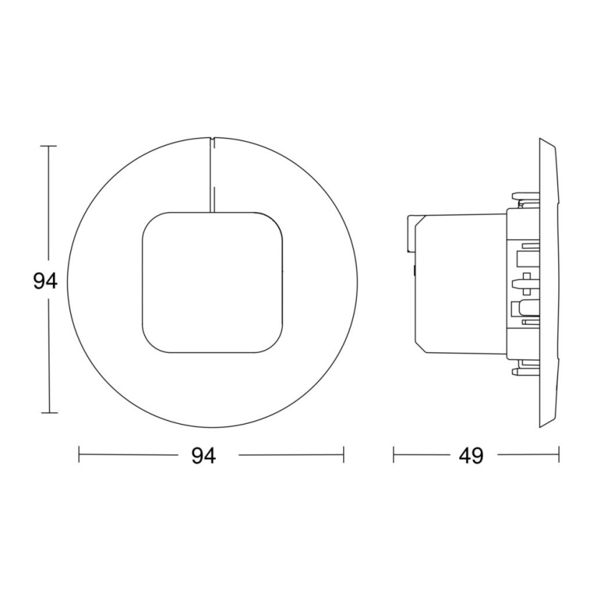 Steinel 058517 - Датчик присутності IR Quattro SLIM XS 4м V3 KNX білий