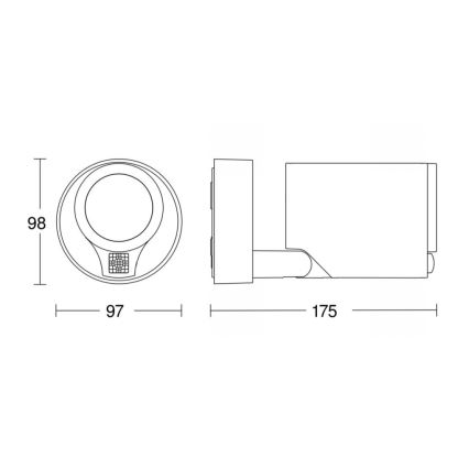 STEINEL 058630 - Вуличний настінний LED світильник з датчиком SPOT ONE 1xGU10/7W/230V IP44