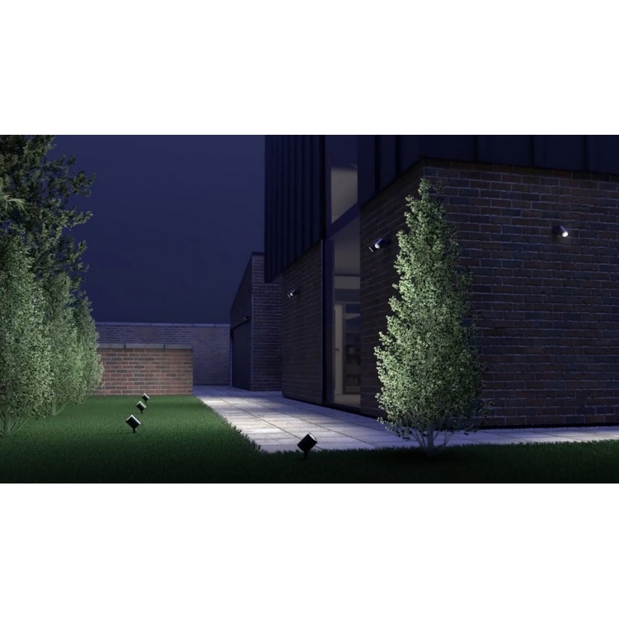 Steinel 058647 - Уличный светильник с датчиком SPOT DUO 2xGU10/7,5W/230V IP44