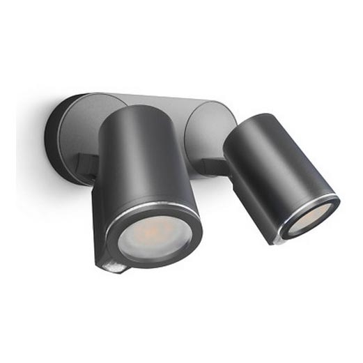 Steinel 058647 - Уличный светильник с датчиком SPOT DUO 2xGU10/7,5W/230V IP44