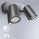 STEINEL 058654- Вуличний настінний LED світильник з датчиком SPOT DUO 2xGU10/7,5W/230V IP44