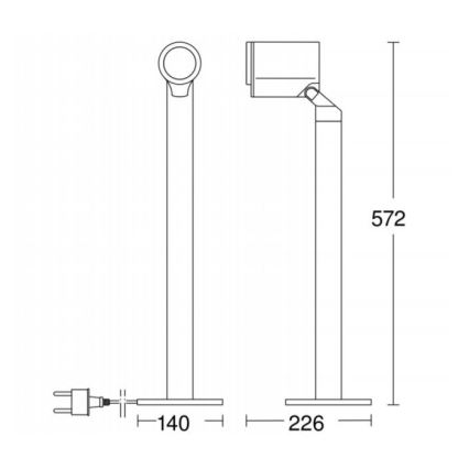 STEINEL 058661 - LED Вулична лампа з датчиком SPOT WAY 1xGU10/7W/230V IP44