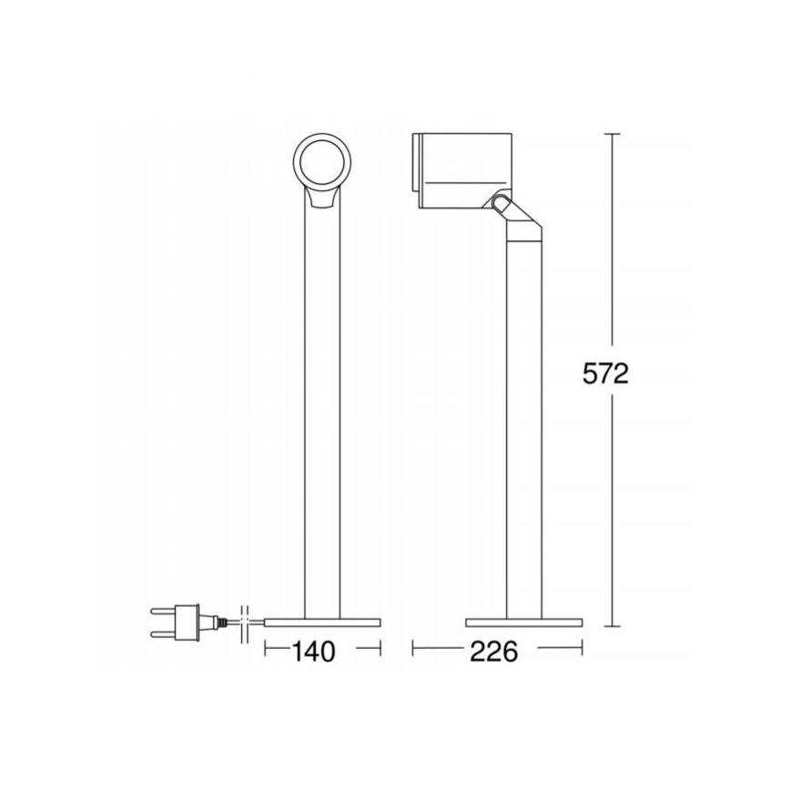 STEINEL 058661 - LED Вулична лампа з датчиком SPOT WAY 1xGU10/7W/230V IP44
