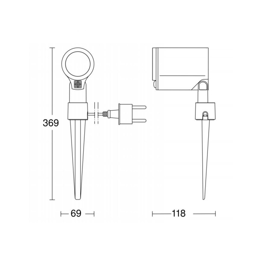 STEINEL 058685 - LED Вулична лампа з датчиком SPOT GARDEN 1xGU10/7W/230V IP44