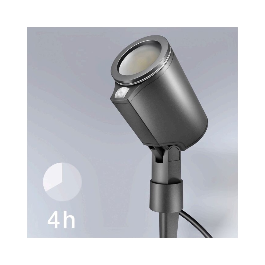 STEINEL 058685 - Светодиодная уличная лампа с датчиком SPOT GARDEN 1xGU10/7W/230V IP44