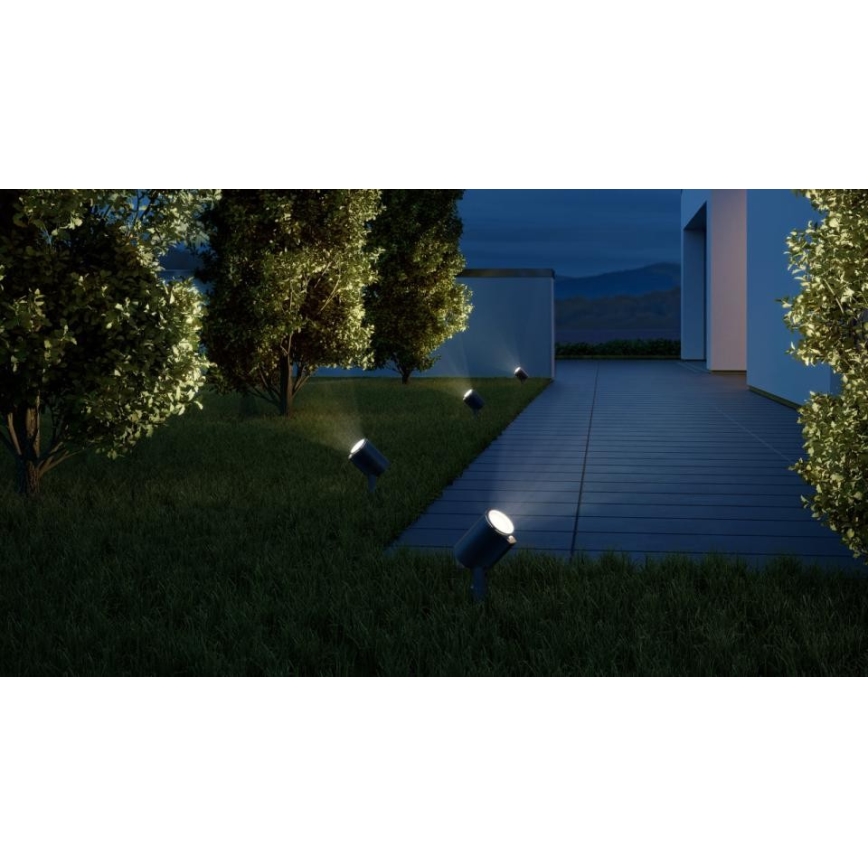Steinel 058692 - Вулична LED лампа з датчиком сутінків SPOT GARDEN 1xGU10/7,86W/230V IP44
