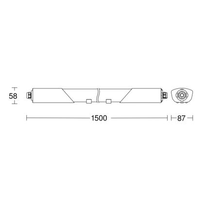 Steinel 058739 - Светодиодный технический светильник с датчиком RS PRO 5150SC LED/42W/230V IP66 4000K
