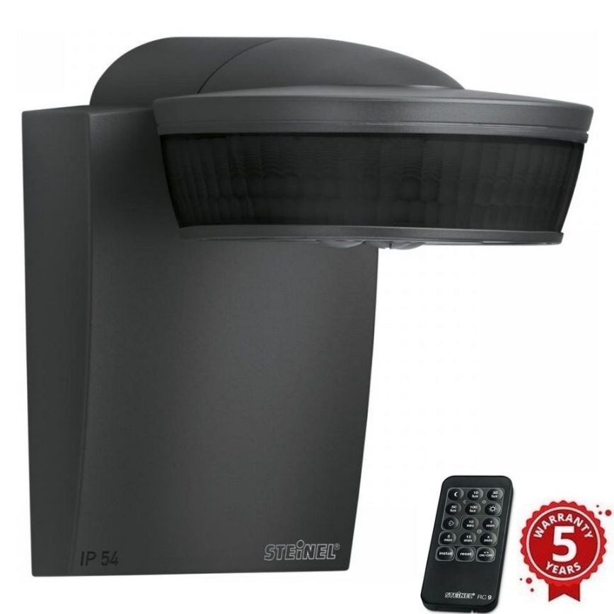 Steinel 059538 - Датчик движения SensIQ IP54 черный + дистанционное управление