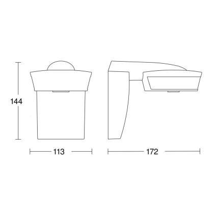 Steinel 059538 - Датчик руху SensIQ IP54 чорний + пульт дистанційного керування